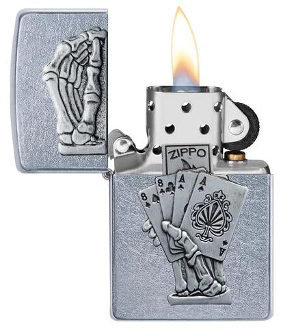 Zippo Dead Mans Hand Emblem Design Zippo